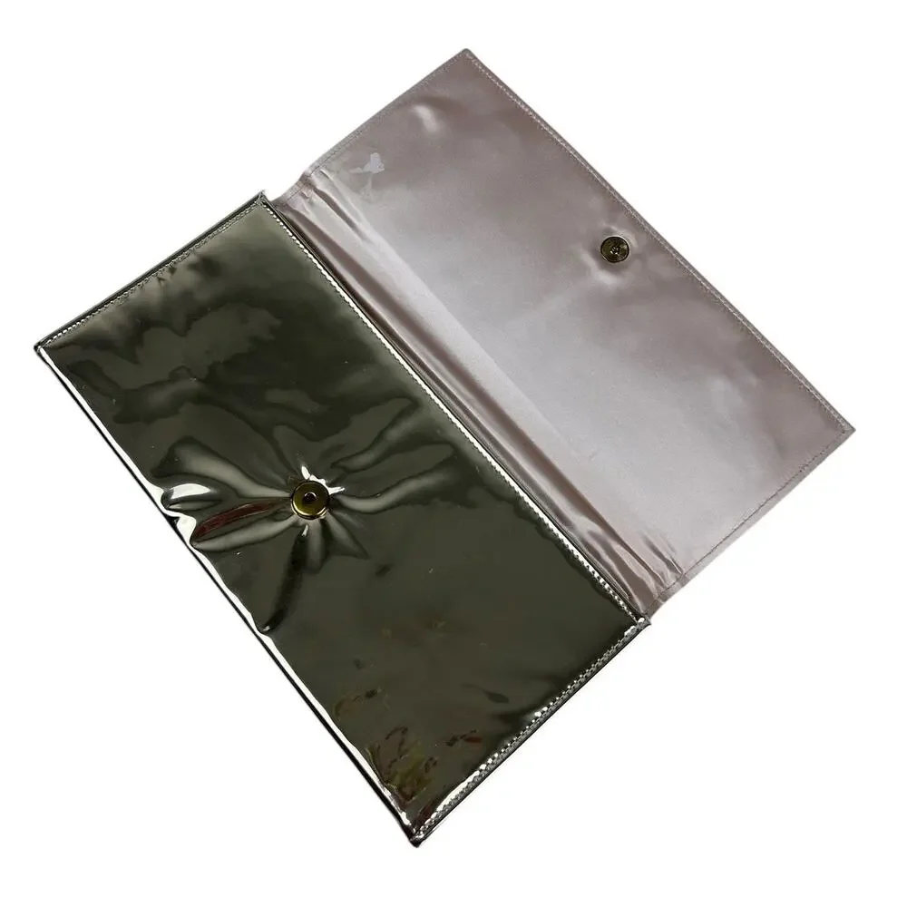 Vintage Stylemark 50s Gold Metallic Bow Detail Formal Event Preppy Clutch